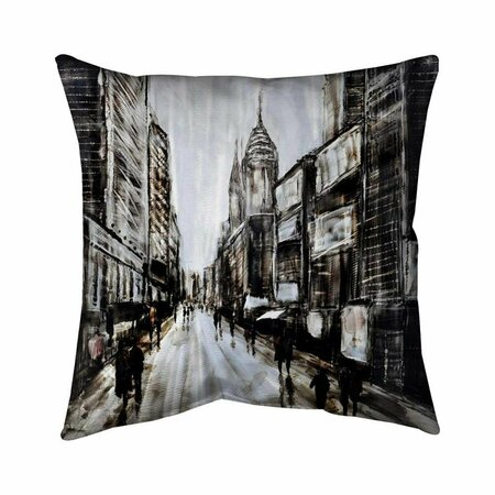 FONDO 20 x 20 in. Busy Grey Street-Double Sided Print Indoor Pillow FO2795692